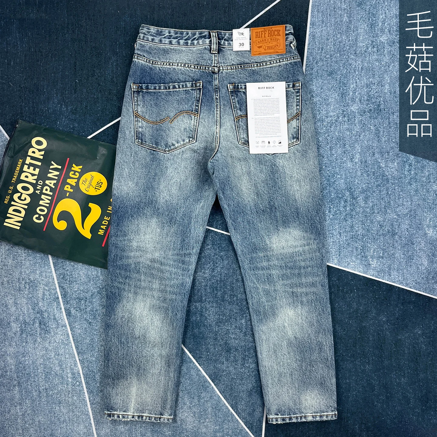 

Тяжелые прямые джинсы из 100% хлопка для мужчин, осень 2023, толстые прочные модные брюки в американском ретро-стиле в японском стиле