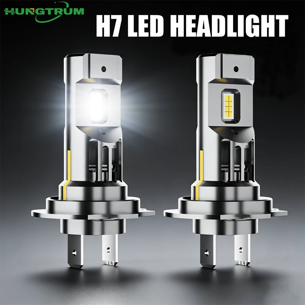 

Upgraded H7 LED CANBUS Headlight Error Free 16 Core 7035 CSP CHIPS h7 Led Car Lights Plug And Play With Fan Turbo Led Lamp 6000K