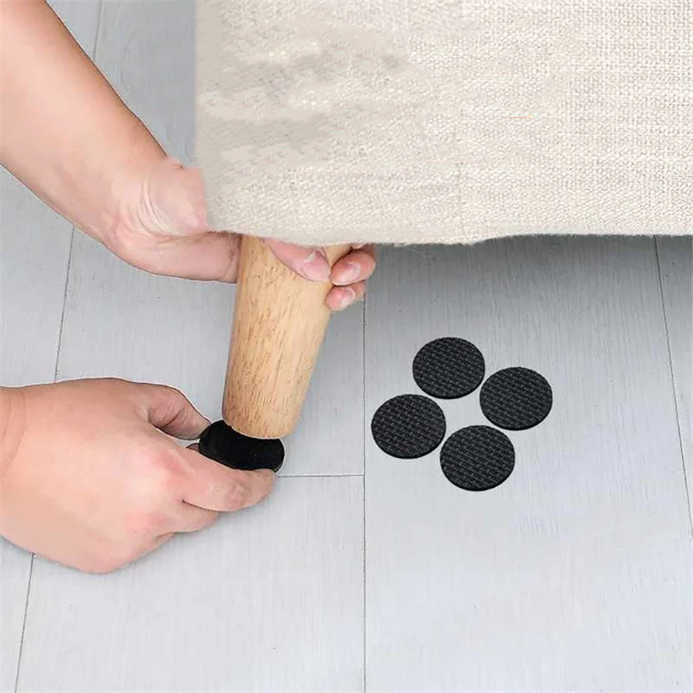 Round/Square EVA Plastic Foot Pad Silent Anti Slip Table Chair Pad  Wear-Resistant Protective Pad Floor Sticker Thick 4mm