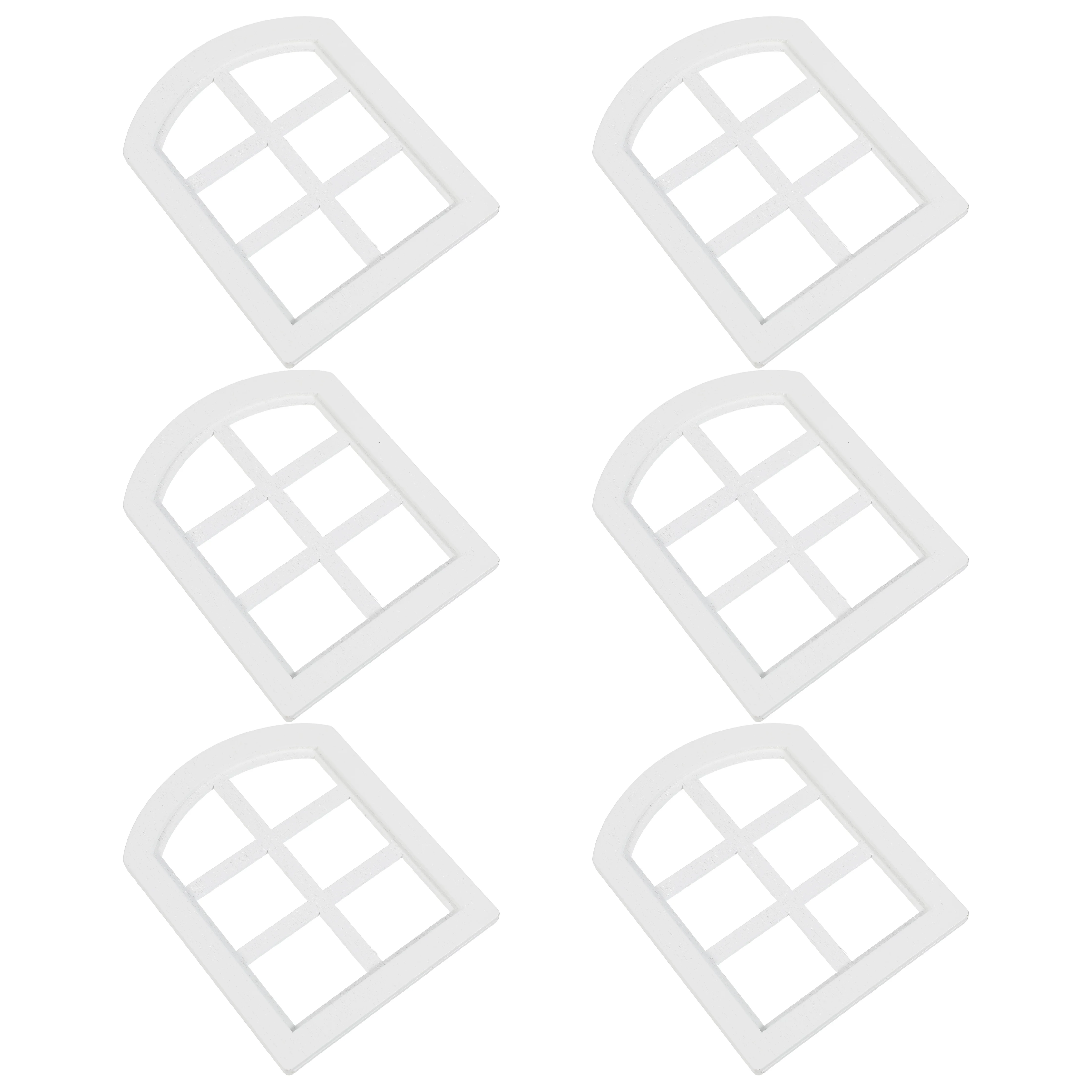 6 pezzi mobili per casa delle bambole scala 1:12 cornici per finestre in legno in miniatura decorazioni per la casa fai da te piccola casa illuminazione interna miglioramento