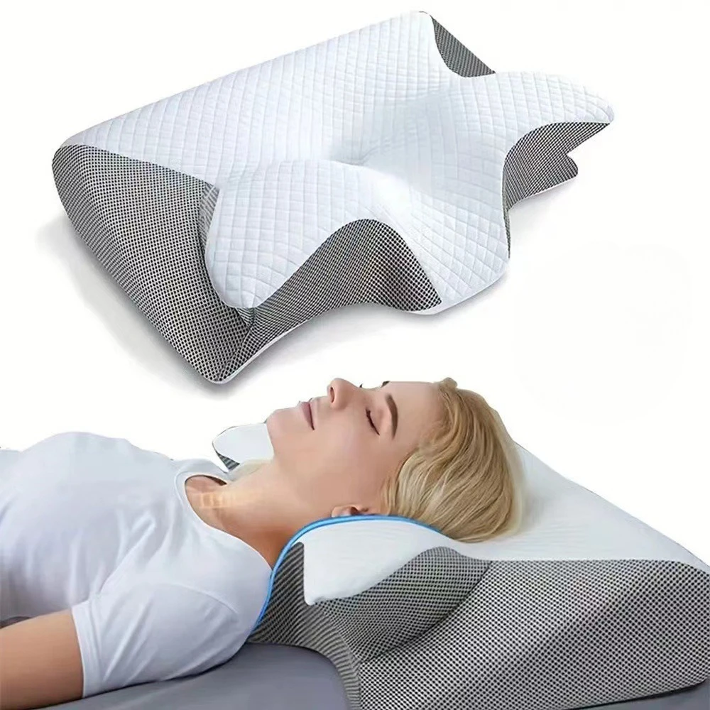 

Foam Slow Pillow Rebound Pressure Washable Support Relief Pain Memory Travel Side Neck Orthopedic Shoulder Sleeper Removable