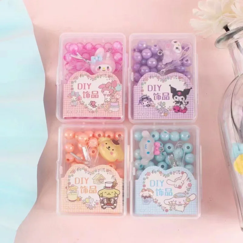 

24pcs Melody Kurumi Cute Girl Diy Bracelet Pendant Plastic Beading Handmade Stationery Store Wholesale