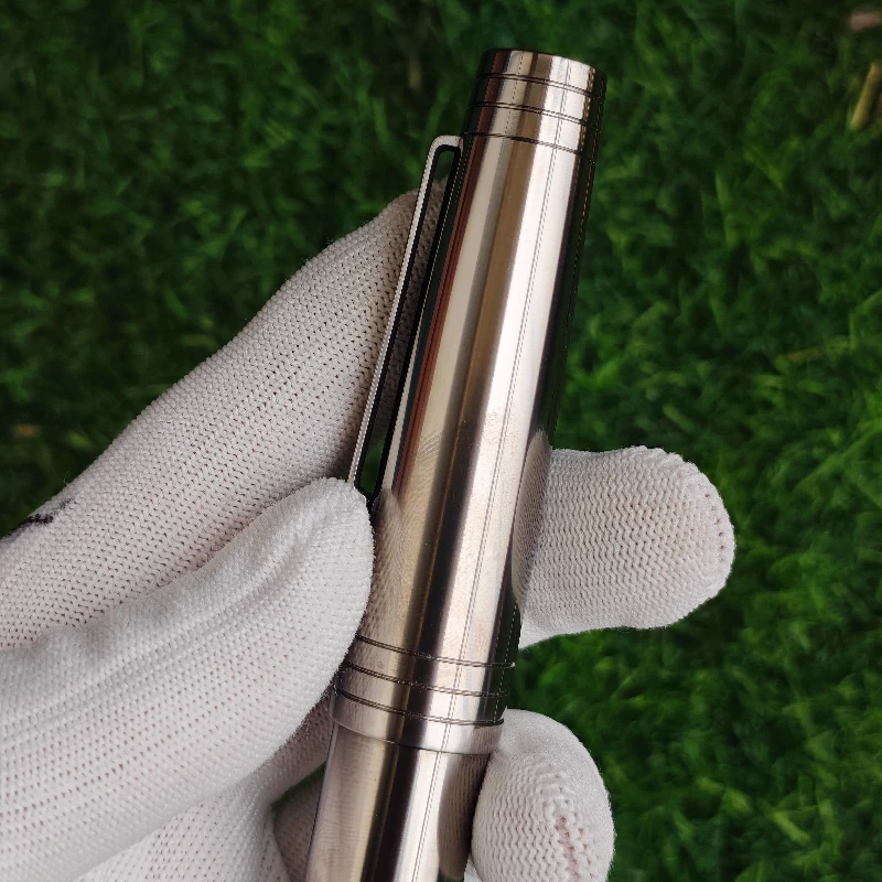 New Oversized Giant Titanium Alloy Fountain Pen with Silver Metal Signature Pen Large Capacity with Ink Absorber,PK Wingsung 930