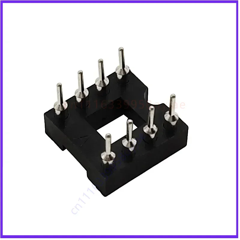 for DIP IC Socket 8‑Pin Gold‑Plated Round Hole Chip Base For MCU Op‑Amp 50pcs