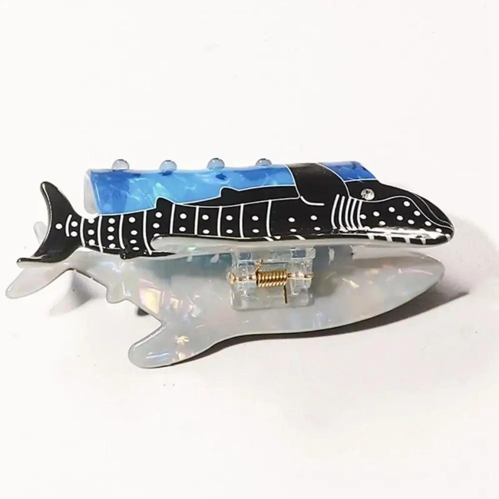 Personalized Blue Sea Creature Animal Hair Claw Whale Cartoon Dolphin Hair Clip Fish Women Headwear Female