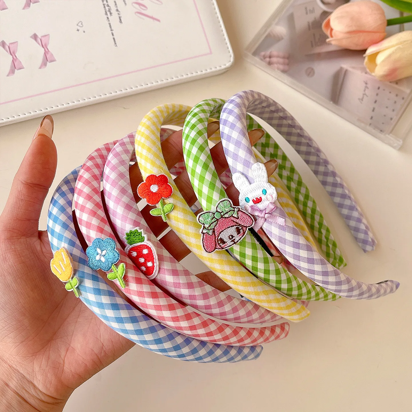 

Cute Cartoon Hairbands for Girls Kids Anti-slip Teeth Hair Hoop Children Broken Hair Fixing Headband Fashion Hair Accessories Wh