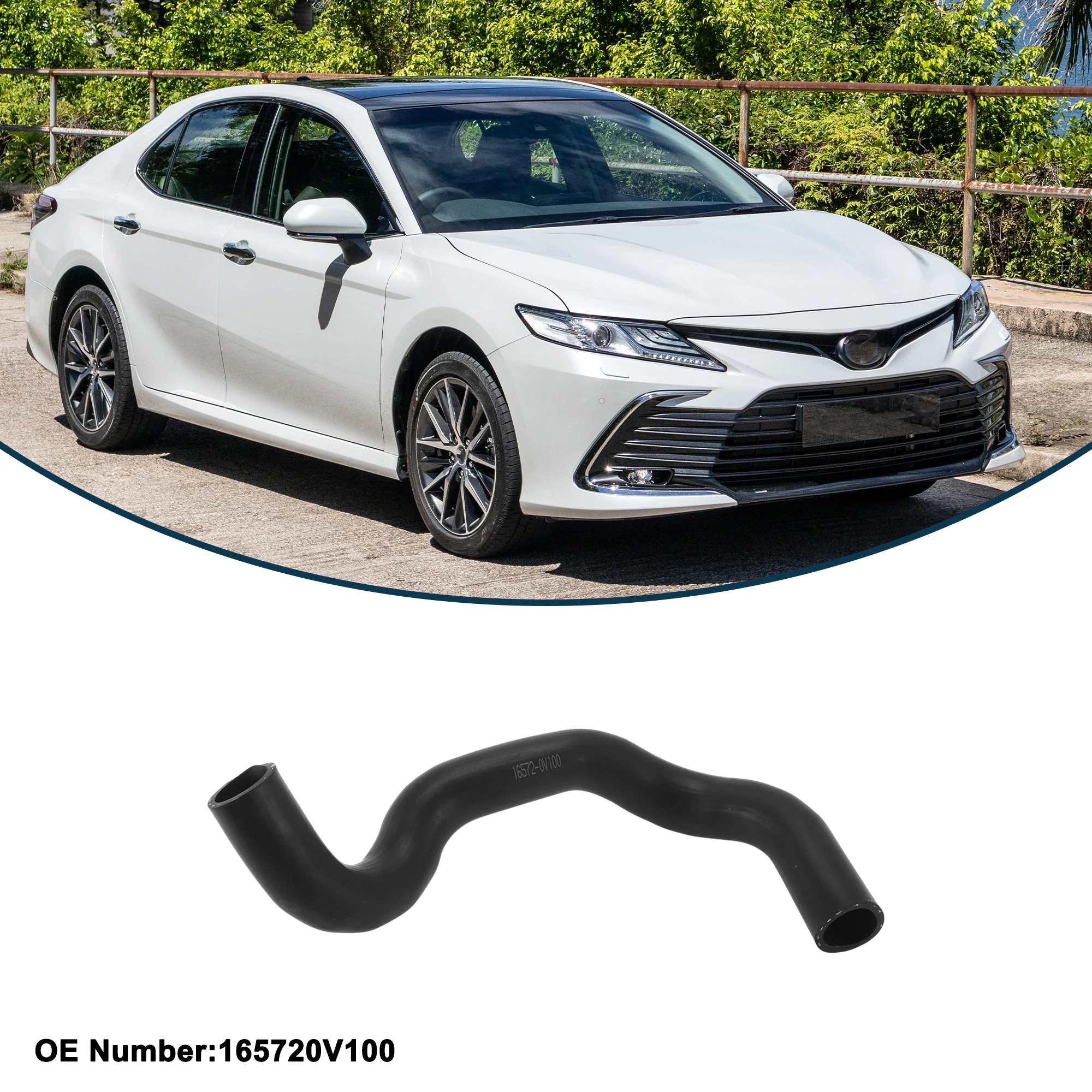 UXCELL خرطوم المبرد سخان أنبوب مخرج لتويوتا كامري 2012-2015 رقم 165720V100 المطاط السفلي الأسود