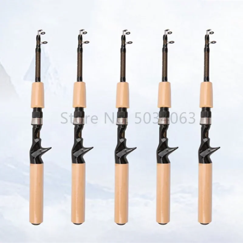 

Professional Light-Weight Fishing Rod Spinning Telescopic Wooden Handle Carbon Casting Fishing Tackle