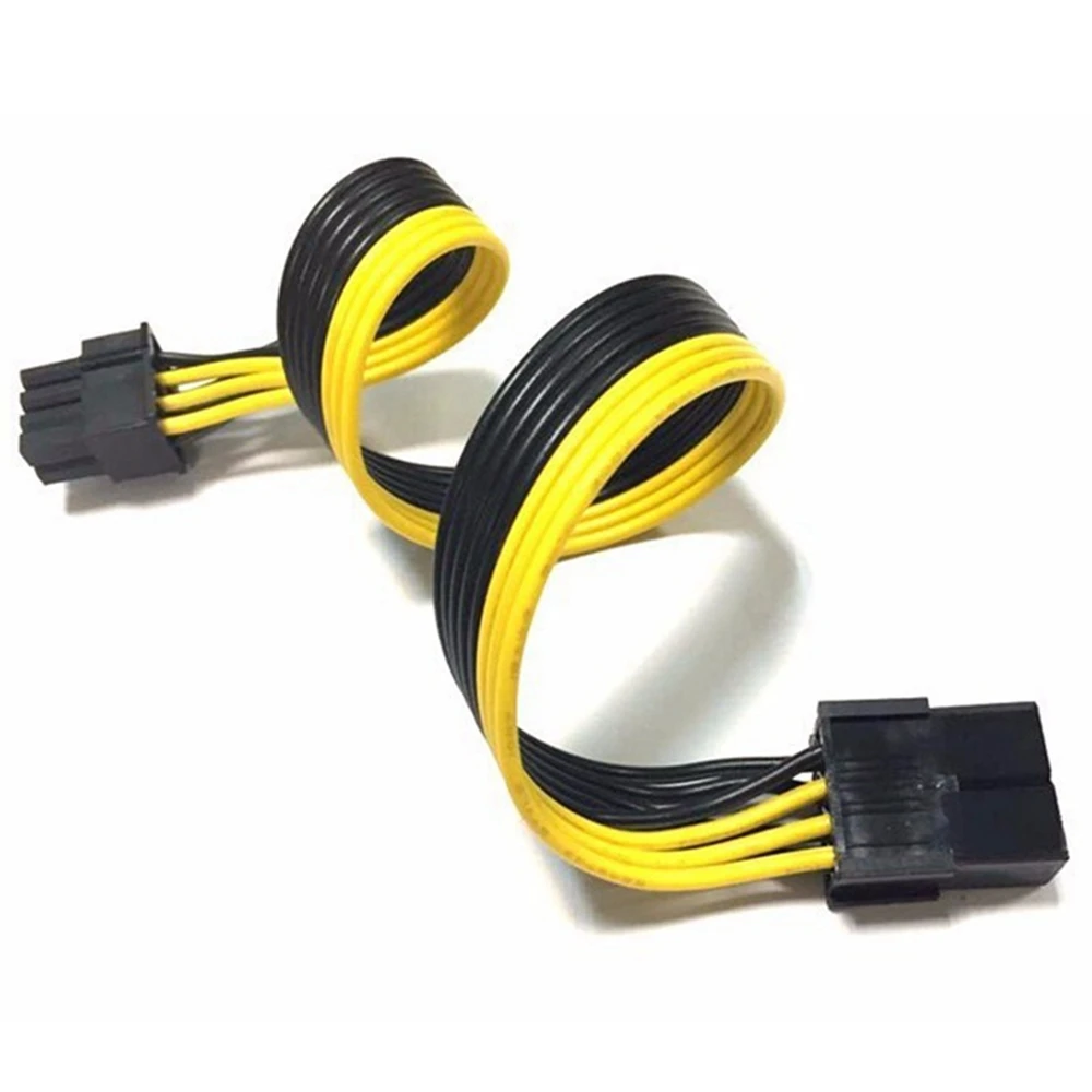 Cable de extensión PCIe de 8 pines, cable de extensión de alimentación PCI Express de 8 pines hembra a 8(6+2) pines macho de 25 pulgadas (paquete de 2)