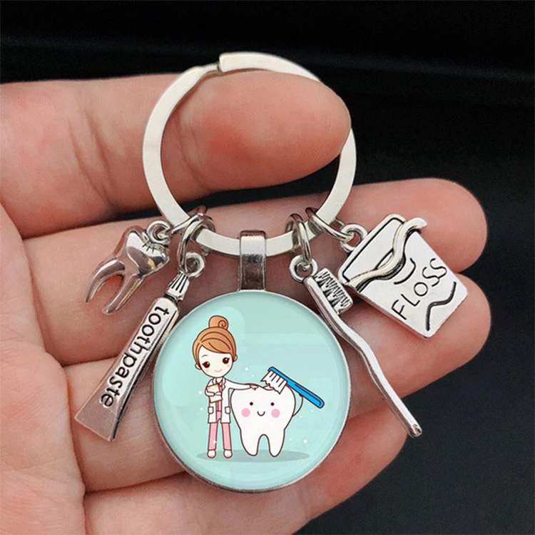 G108 Teeth Toy Tooth Shaped Beautiful dental-- Key Chain