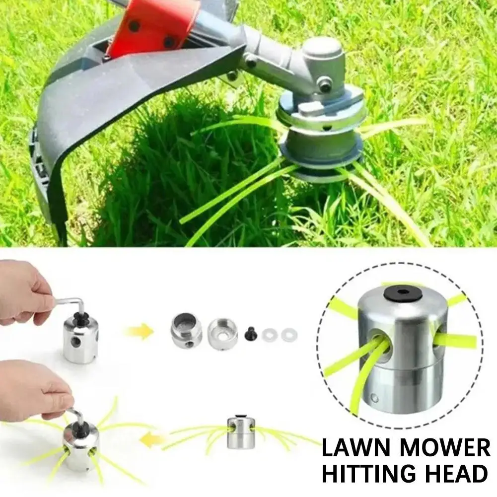 Universal Aluminum Trimmer Head With Four Trimmer Lines For Brush Cutter Grass Trimmer Aluminum Trimmer Head Replacement Pa L9P2