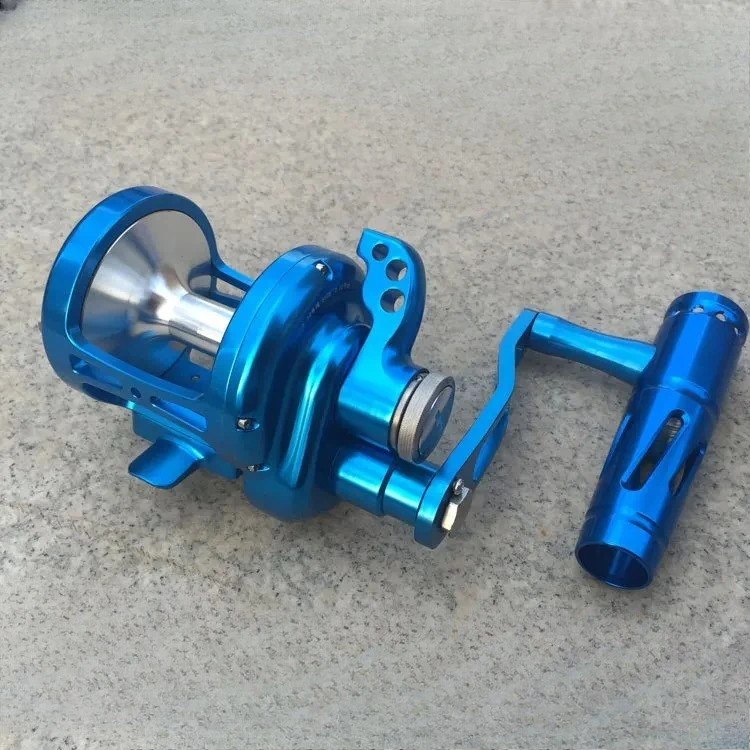 Roda de placa de ferro Roda de pesca totalmente metálica esquerda e direita