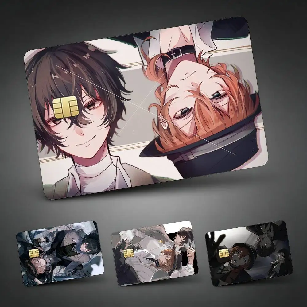 

D-Dazai Osamu N-Nakahara Chuuya Soukoku Decorative Waterproof Film Skin Cover Credit Card Stickers Debit Front Bank Bus Pass