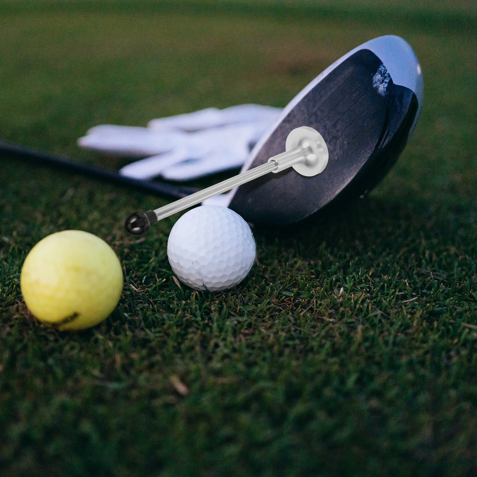 

Golf Chipping Indicator Alignment Stick Training Aid Retractable Durable Stainless Steel Magnetic Base Easy Carry Swing