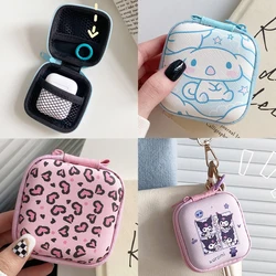 7.5cm Mini Storage Box For Airpods USB Cable Organizer Carry Cover Earphone EVA Zipper Bag Portable Pouch Case