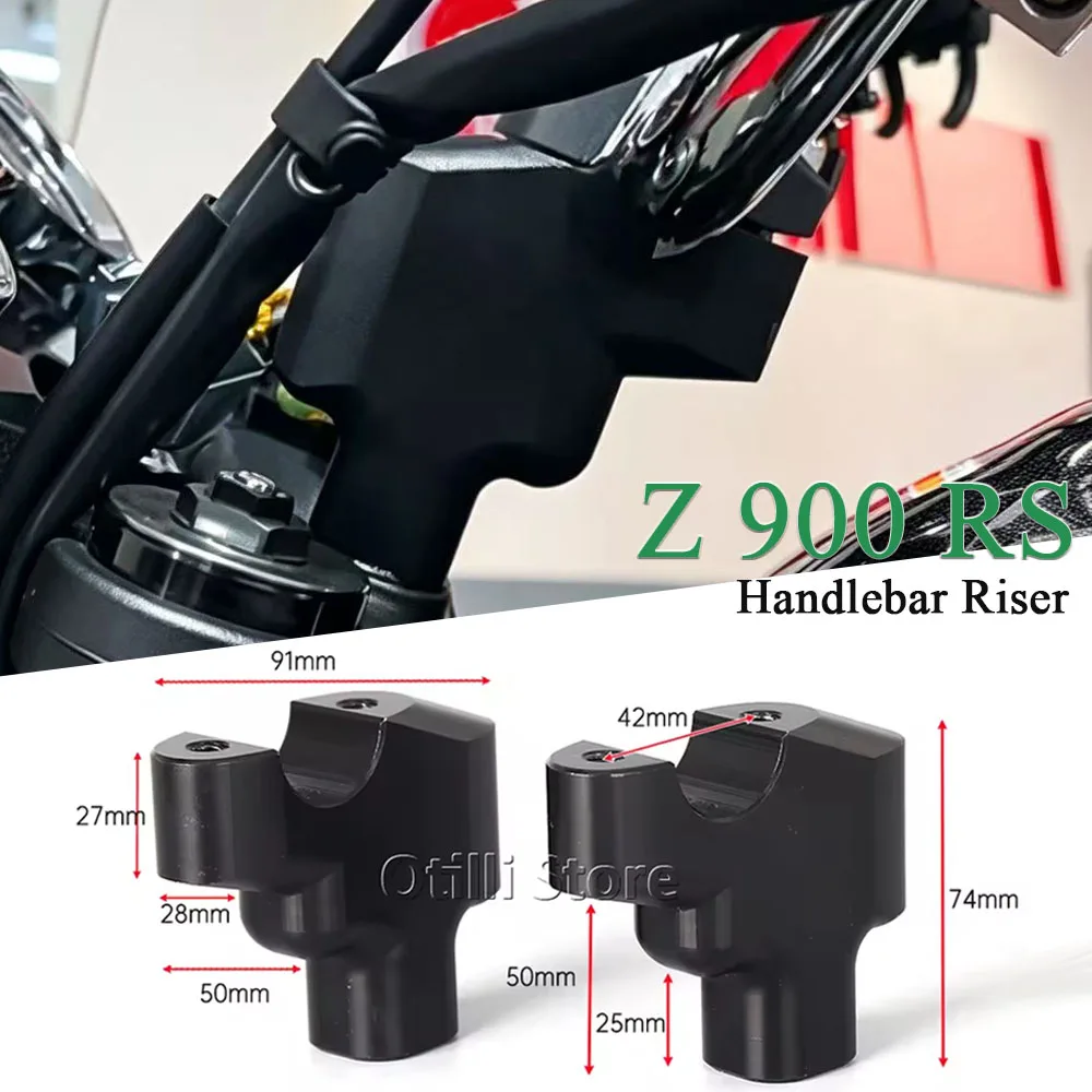

Motorcycle Accessories Handlebar Riser HandleBars Mount Clamp Extend Adapter For KAWASAKI Z900RS Z900 RS Z 900RS 2018-2025 2024