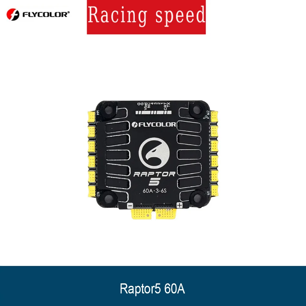 

FLYCOLOR Raptor5 4-в-1 ESC 60A G701 V5 PWM 128K 3-6S 30X30мм для FPV-дрона, контроллер полета для фристайла, комплектующие для DIY-сборки