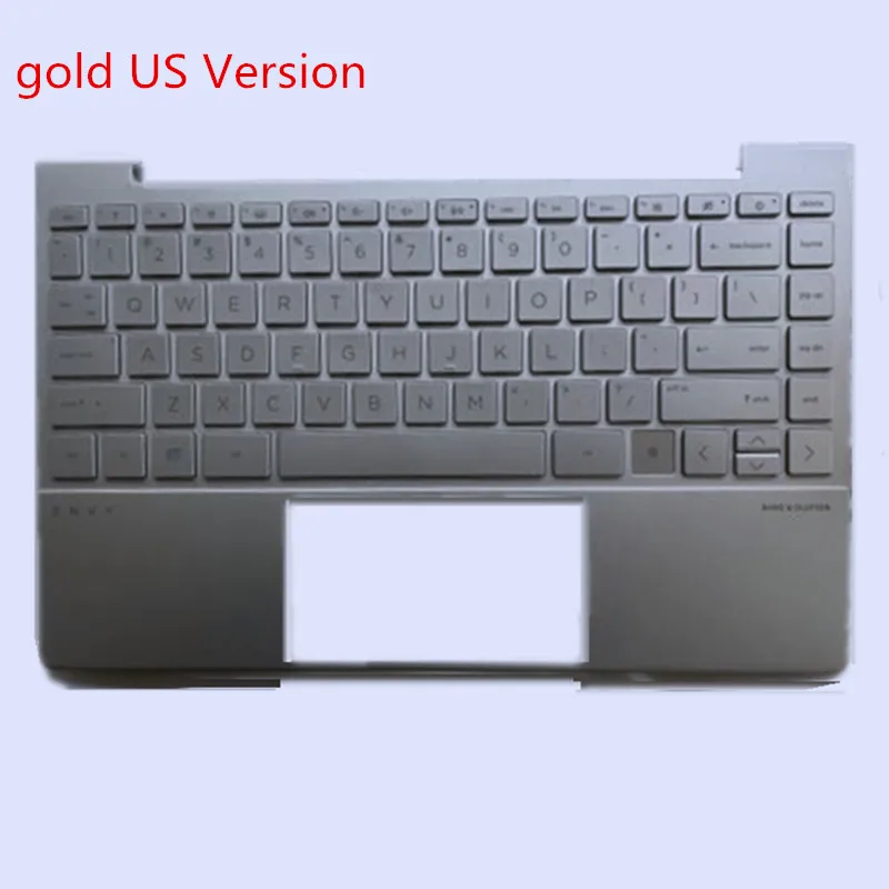 For HP ENVY 13T-BA 13-BA TPN-C145 Series Silver Laptop Palmrest Upper Case Keyboard Bezel with US Version Keyboard