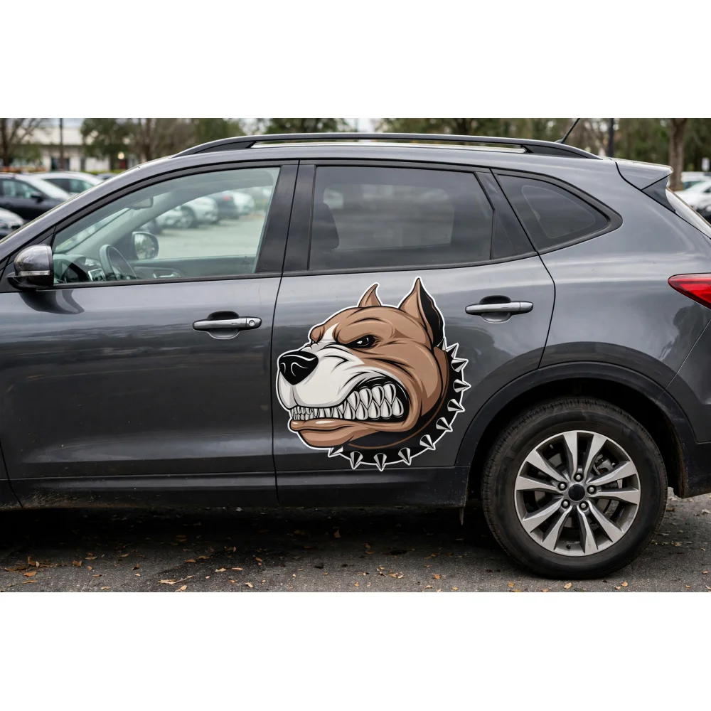 Miniature Schnauzer Dog Robot Vinyl Car Sticker Decorative Decal for Truck Window and Travel Case Animal Art Decoration
