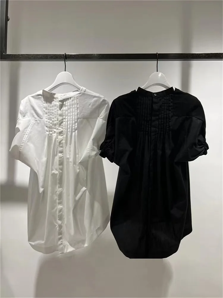 

Женская свободная футболка FOG SACAI f Sve irt, новая летняя сложенная футболка Street Sle, круглый хлопковый топ