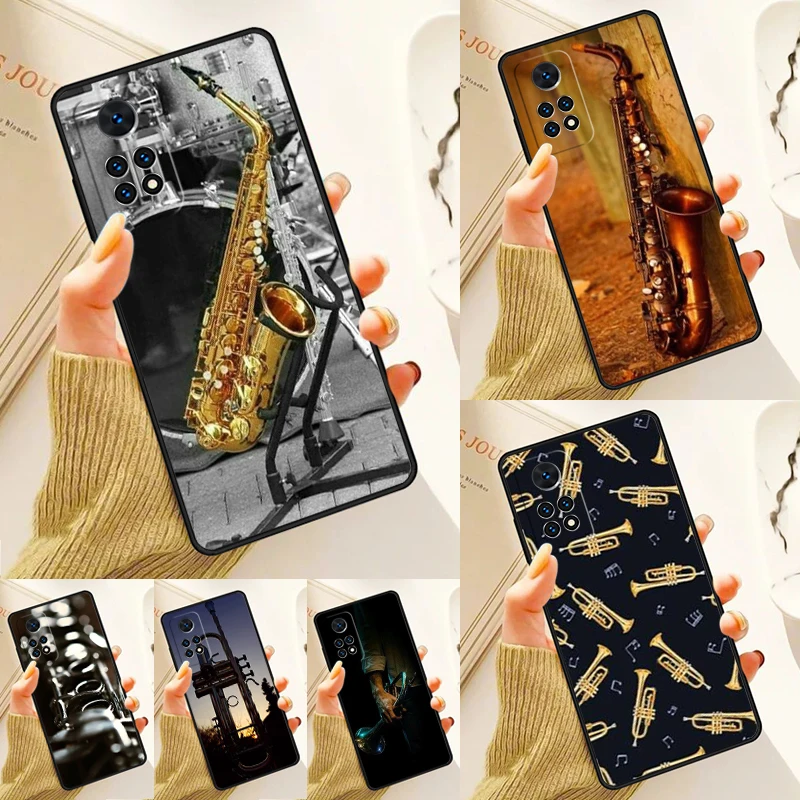 Piccolo Trumpet Brass Instruments Case For Samsung Galaxy S24 Plus S23 S20 S21FE Lite S22 Ultra Note 20 S8 S9 S10 Phone Coque