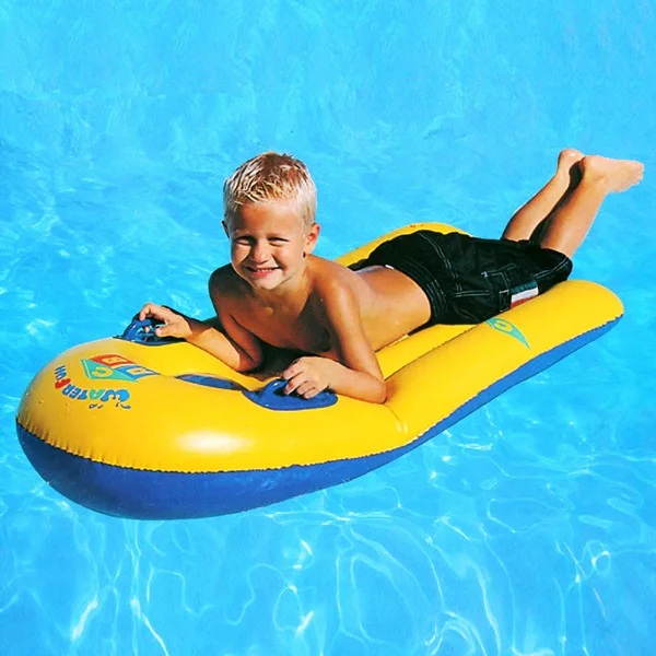 Pool Rafts Inflatable Ride-ons Play Water Fun Fold PVC Inflate Lounge Floating Summer Swimming Seaside Beach Surfboard 112cm