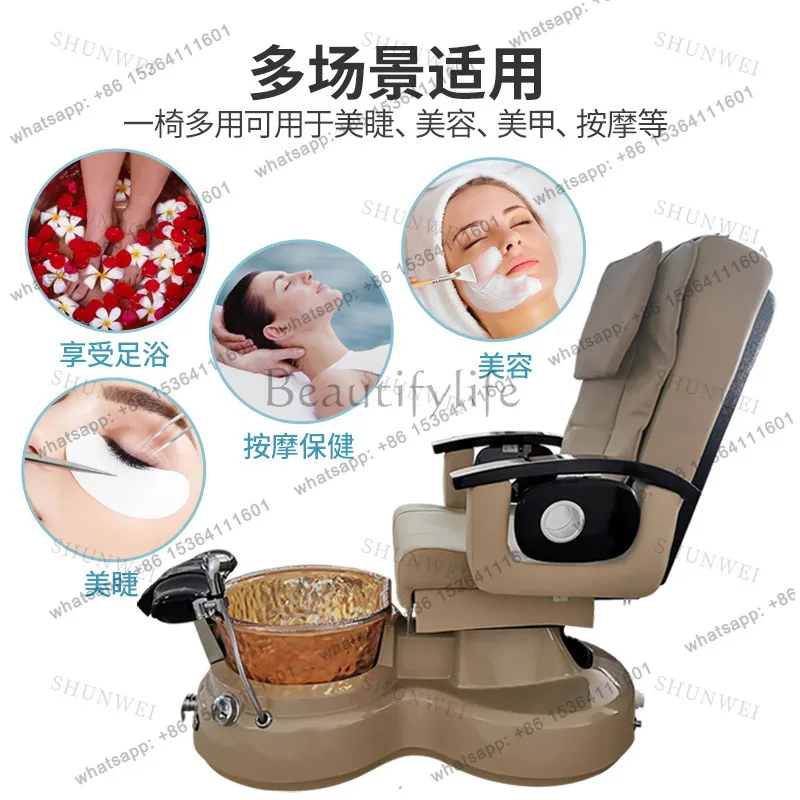 Factory Direct Sales Foreign Trade Nail Art Foot Chair Multifunctional Sofa Electric Eyelash Soaking Chair