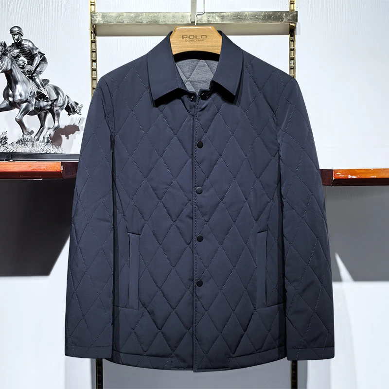 

Мужская хлопковая куртка Paul с ромбовидным узором, тонкое хлопковое пальто с воротником, осенне-зимняя высококачественная модная повседневная одежда