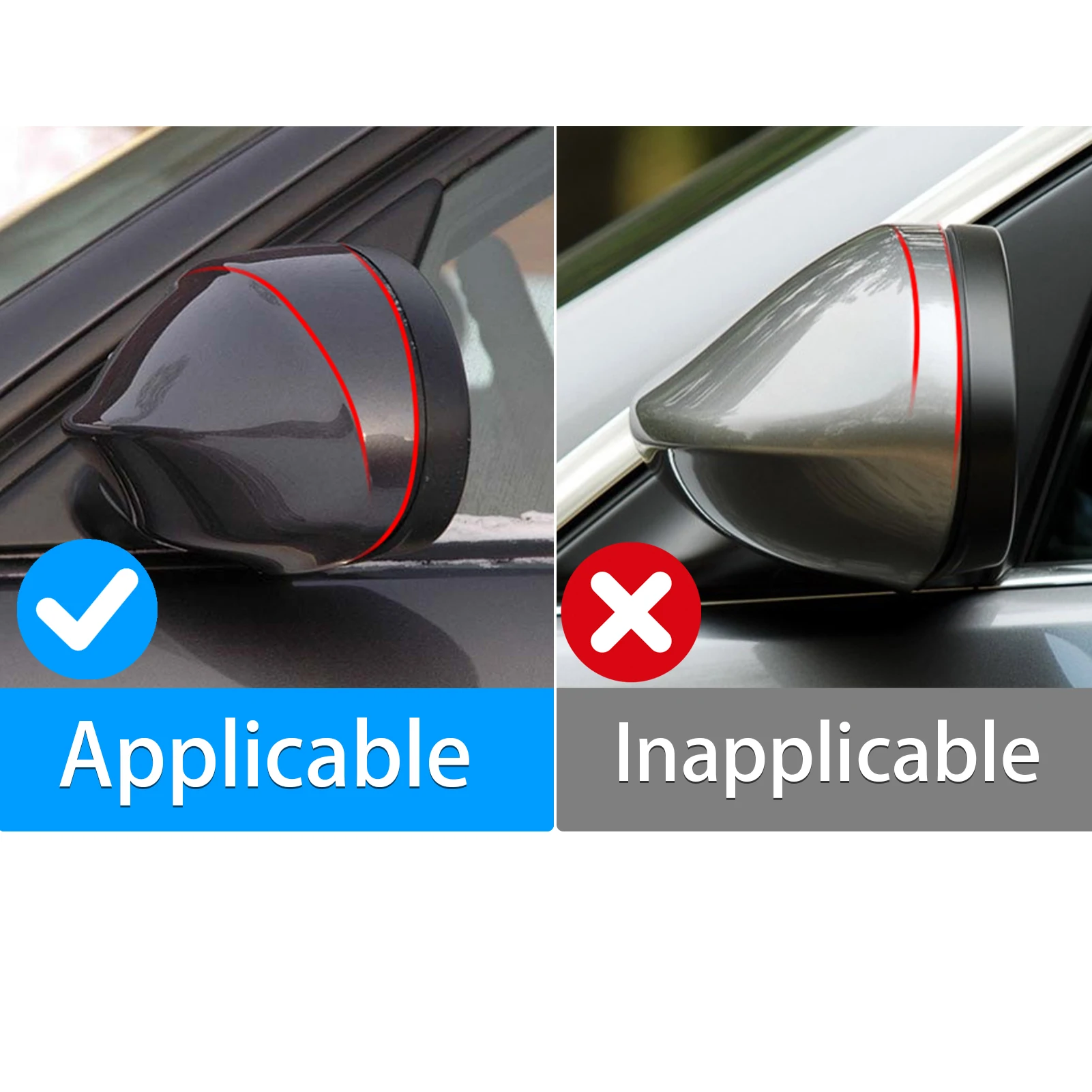 For BMW 3 Series E90 2005-2008 Real Dry Carbon Fiber Rearview Mirror Panel Car Accessories Exterior Modification Decorative