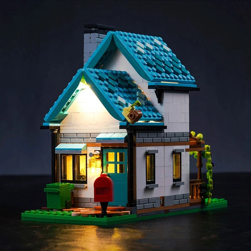 Zestaw oświetlenia LED DIY do LEGO 31139 Przytulny dom miejski Model architektury 3 w 1 (tylko światło LED, bez modelu klocków)