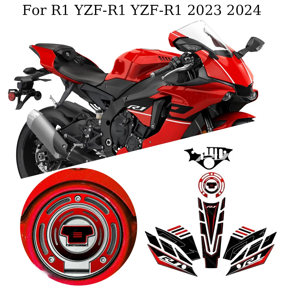 

For R1 YZF-R1 YZF-R1 Motorcycle Accessories Waterproof Protective Sticker Tank Pad Sticker Kit 3D Resin Protective Sticker