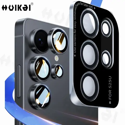 삼성 갤럭시 S25 울트라 S24 플러스 S23 카메라 렌즈 보호대 강화 유리 카메라 커버 스크린, 금속 스크래치 보호대, 2 개 Best5