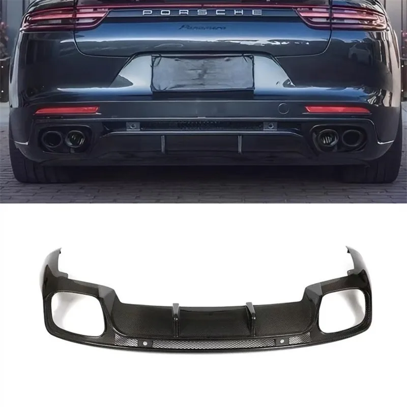

Для Porsche Panamera971 2017-2019 задний бампер из настоящего углеродного волокна, диффузор для губ, сплиттер, спойлер, задние автомобильные аксессуары, комплект кузова