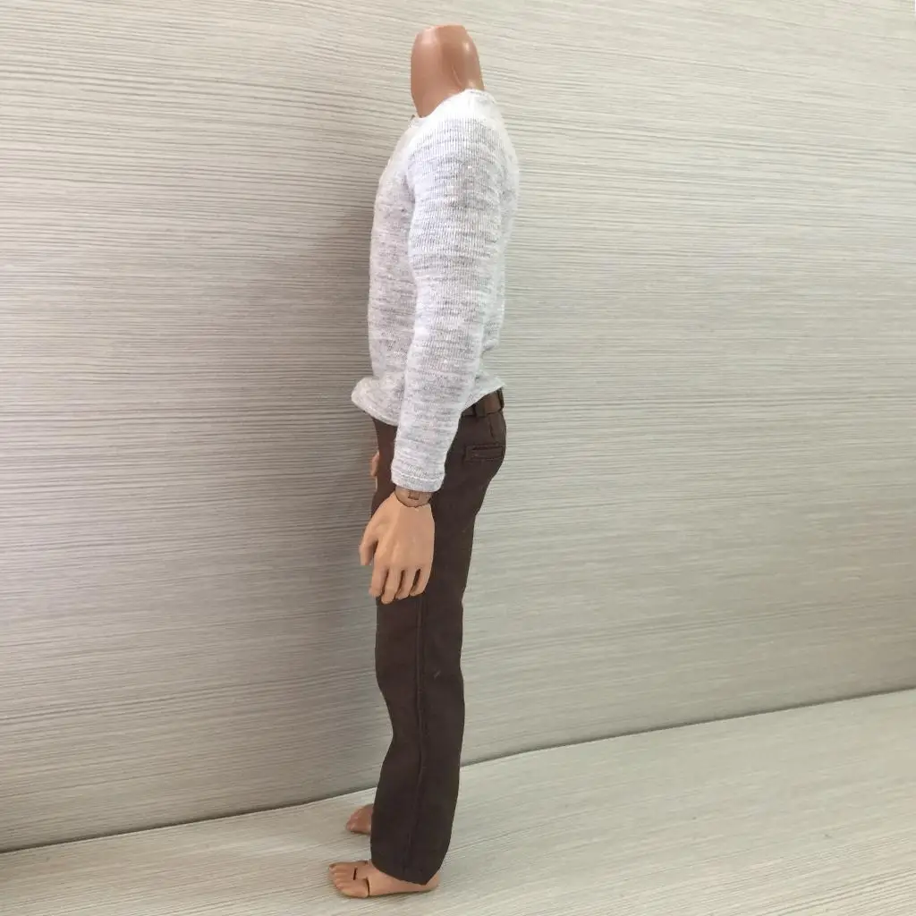 アクションフィギュア服-1-6-長袖-t-シャツ-パンツ-ベルトセット布製衣装-12-インチフィギュアボディ用