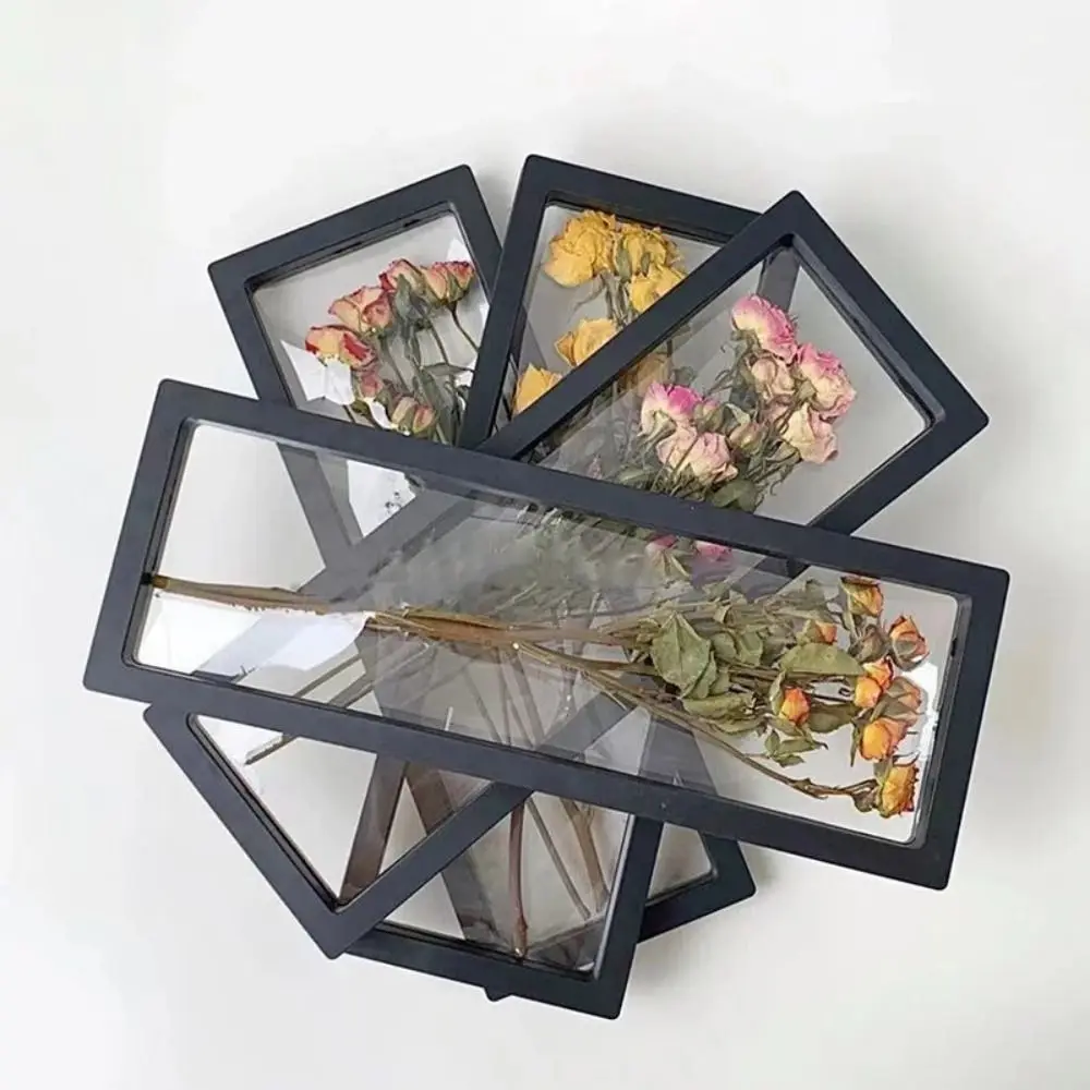 

Plastic Dried Flower Frame Storage Box 3D Transparent Antioxidant Jewelry Storage Case Reusable Flower Plant Display Frame