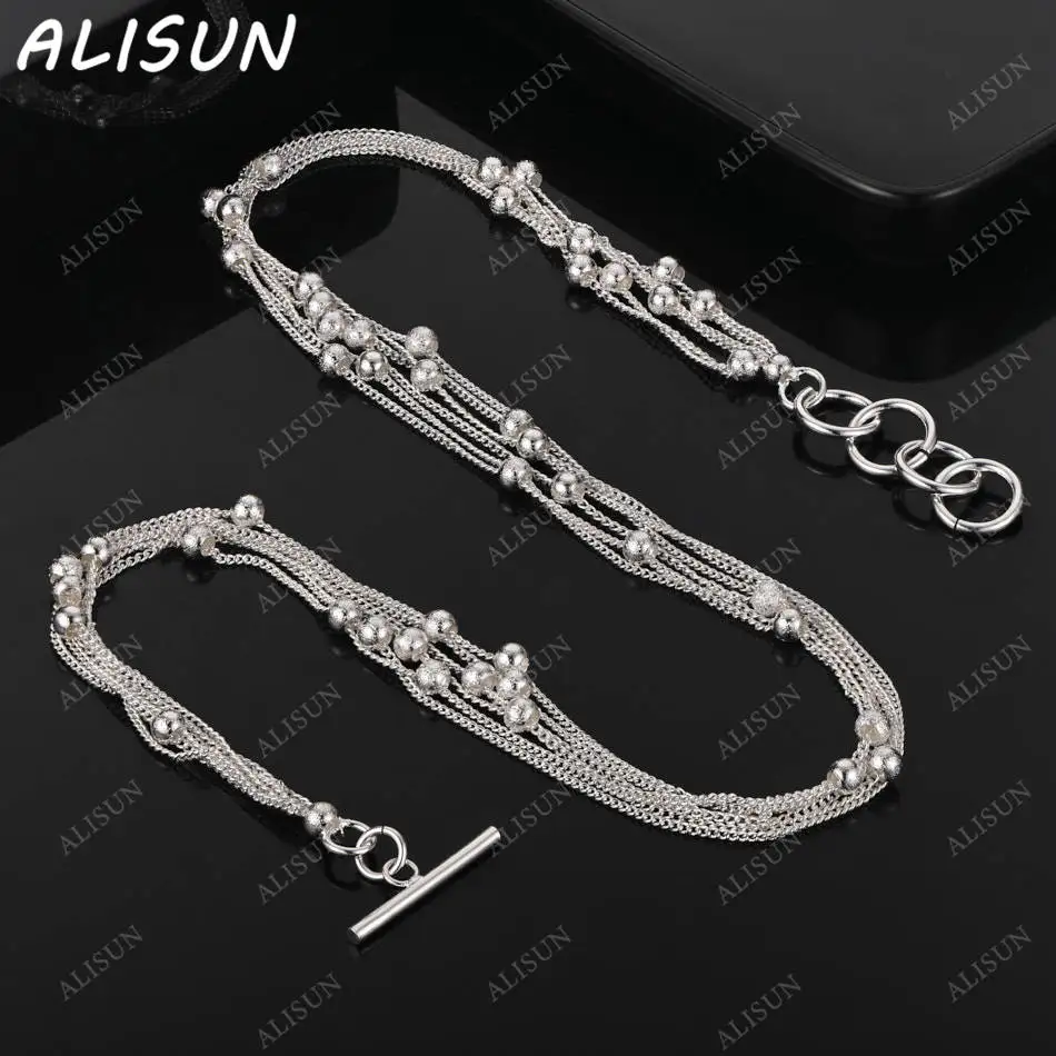 

ALISUN 925 Sterling Silver 45cm Design Necklace For Women Men Charm Trend Birthday Gifts Fashion Party Fine Jewelry