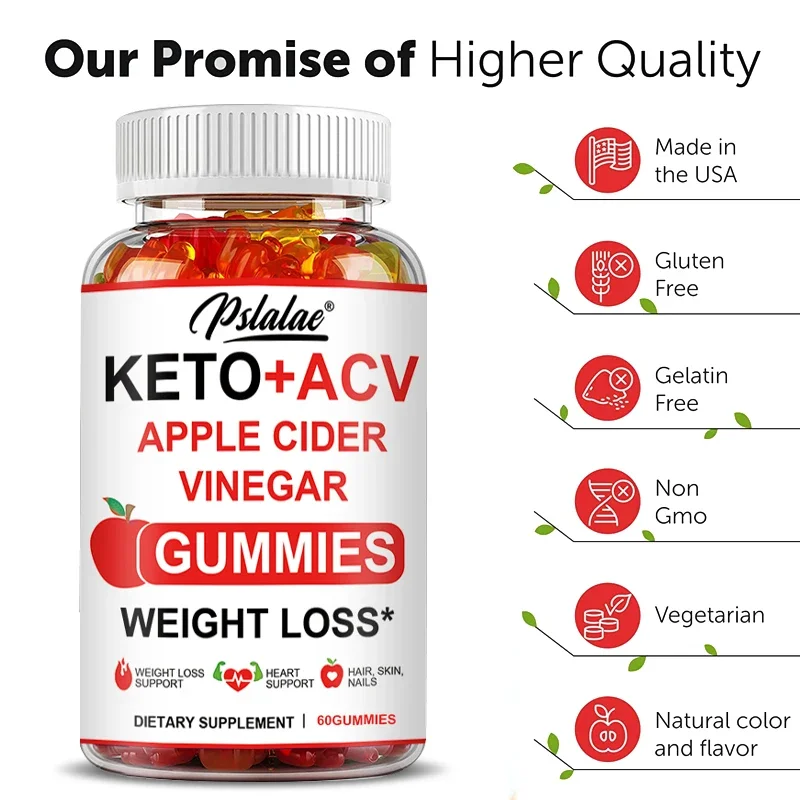 Keto + Acv Gummies - دعم طبيعي للتخلص من السموم والتنظيف، يعزز صحة الجهاز الهضمي، ويحسن المناعة، وخالي من الغلوتين