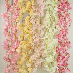 180CM 135 Heads Artificial Cherry Blossom Flower Vine Hanging Flowers Garland for Wedding Party Home Decor Japanese Kawaii Decor