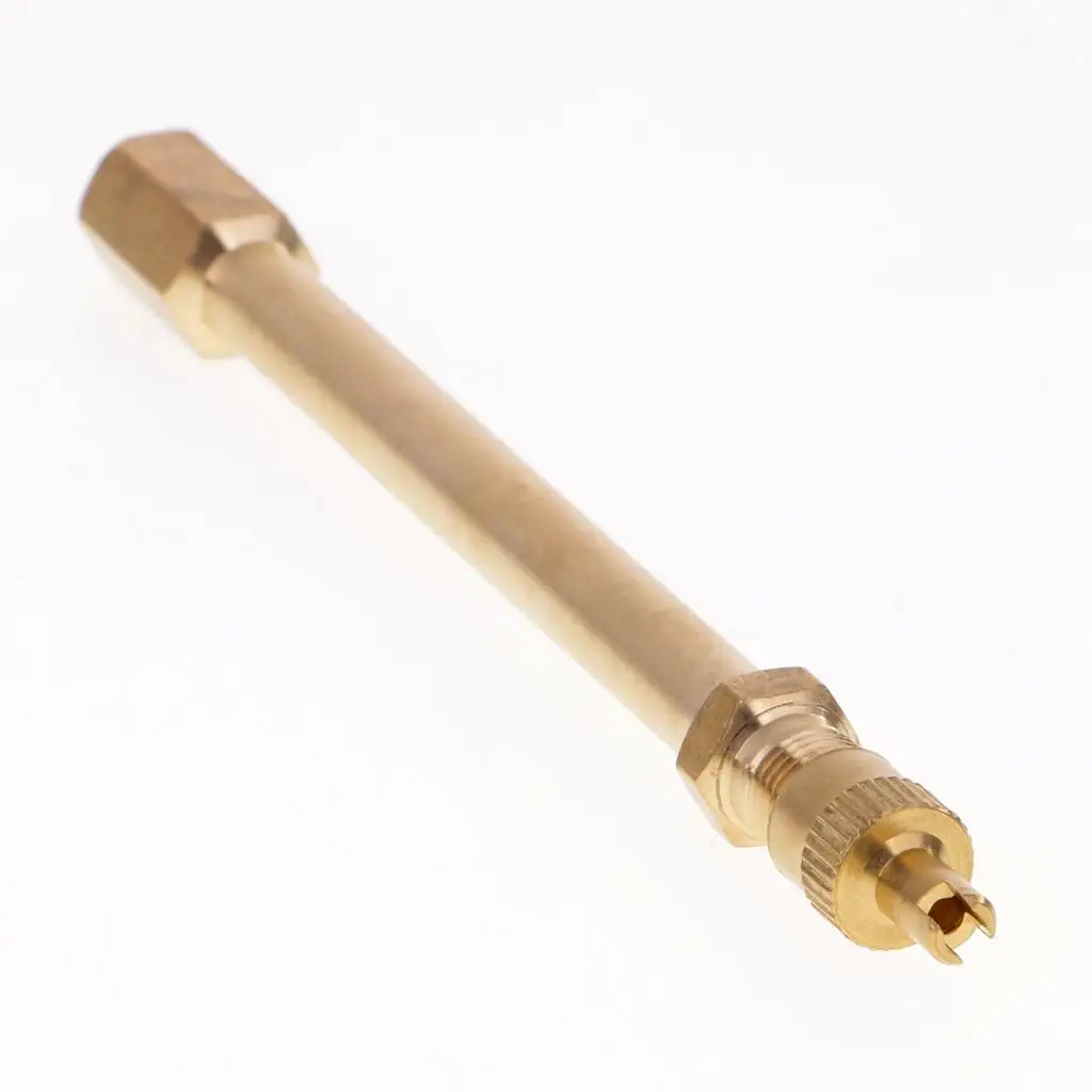 Tire Inflation Valve Extension Brass Adapter Straight Stem Inflator for Car Motorcycle Bike SUV RV Van Wheel