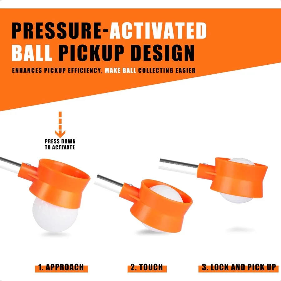 Retriever per palline da golf telescopico per acqua 9Ft 12Ft 17Ft 20Ft Retriever per palline da golf in acciaio inossidabile Retriever per palline da golf professionale