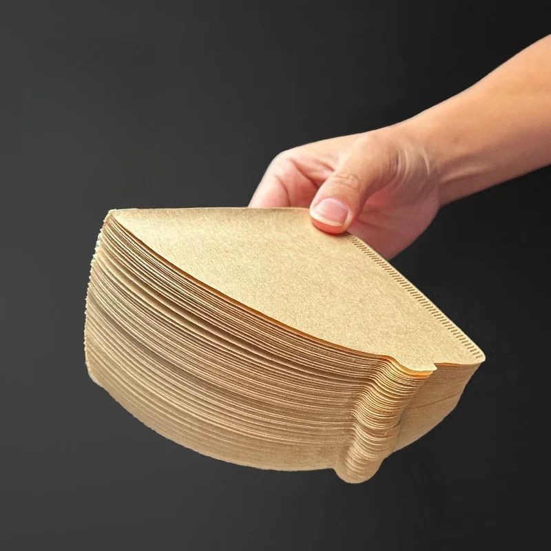 100 Stück Kaffeefilter papier hand gebrühter Kaffee spezielle konische Holz zellstoff tragbare ausziehbare Tropf filterpapier Haushalts café Werkzeuge