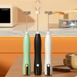Double Stick Whisk Mini Small Waist Electric New Milk Maker Coffee Milk Mixer Wireless Handheld Household Milk Beater Portable