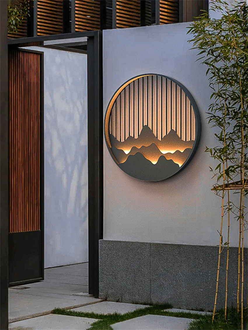 Chinese outdoor waterproof stainless steel wall lamps villa garden landscape bathroom decoration