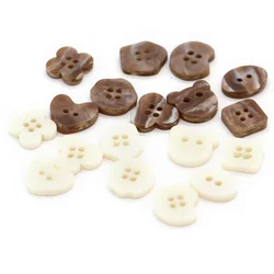 HENGC 30Pcs 12mm Irregular Shape Resin Buttons for Clothing Fashion Shirt Dress Cardigan Bags DIY Handicraft Decorations