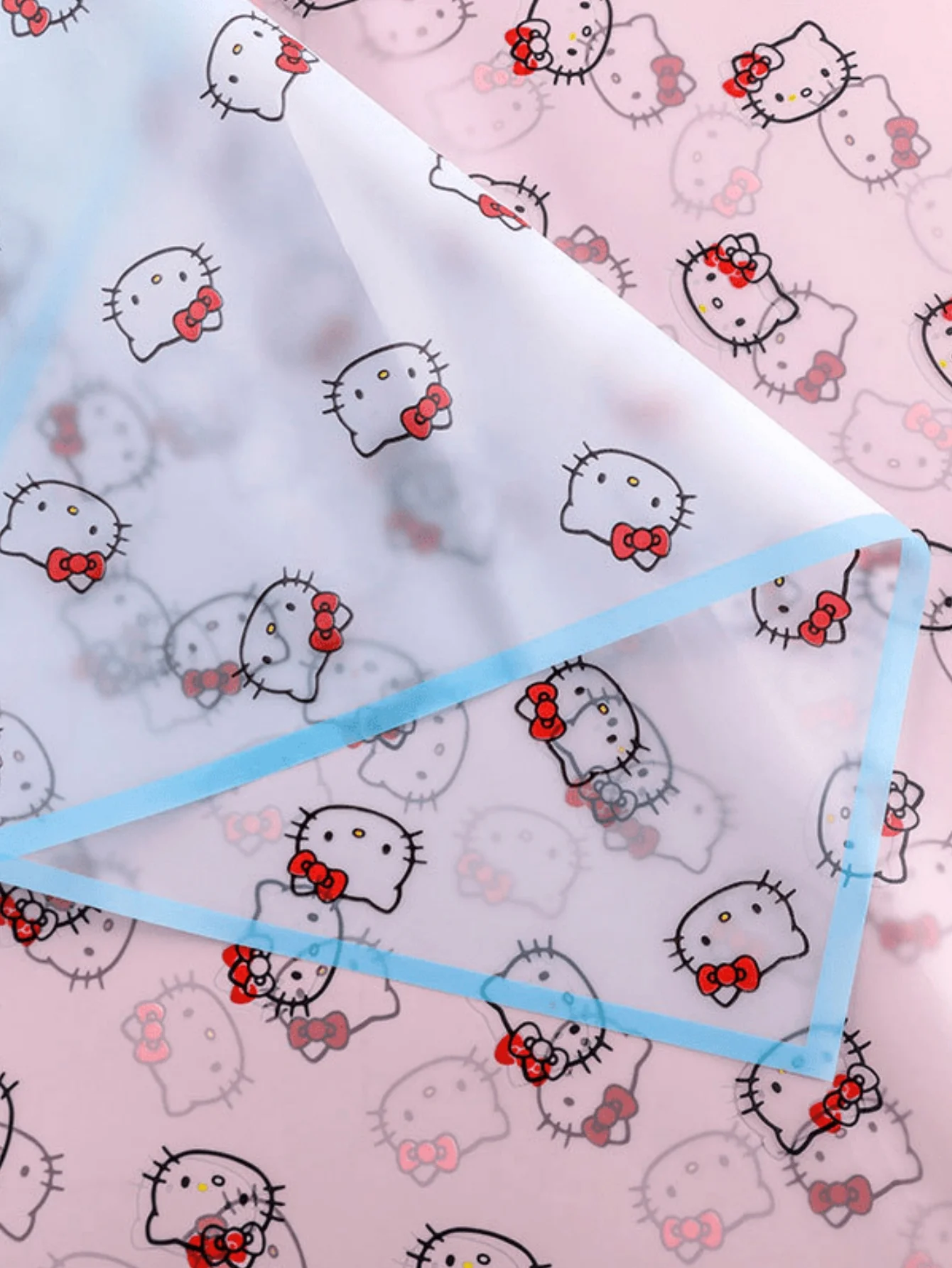 20 buah hadiah HelloKitty kertas bungkus motif kartun lembaran pembungkus tahan air dengan pita untuk hadiah kerajinan DIY dan karangan bunga