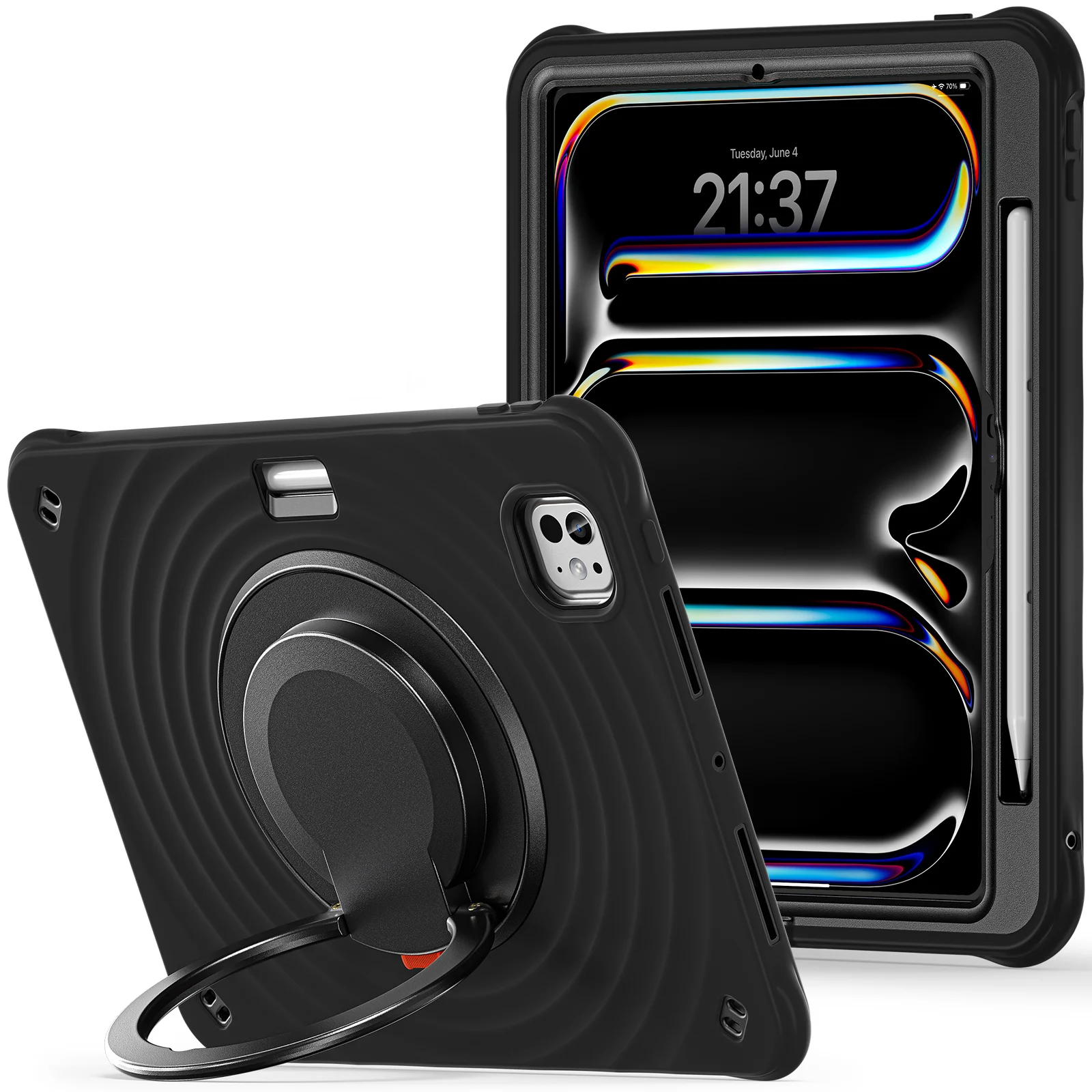 

Rotation Stand Tablet Case For iPad Pro 2024 2025 11 13 Mini Air 3 4 5 6 7 8 9 10th Generation 10.2 10.9 12.9 inch Handle Cover