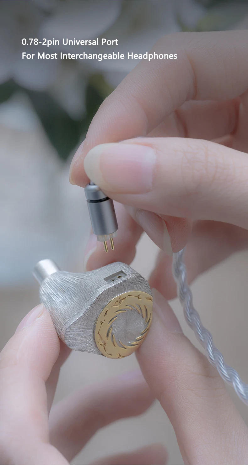 MOONDROP FREE DSP USB-C-Kopfhörer-Upgrade-Kabel, vollständig symmetrischer Audioausgang, In-Ear-Kopfhörerleitung – Detail 7