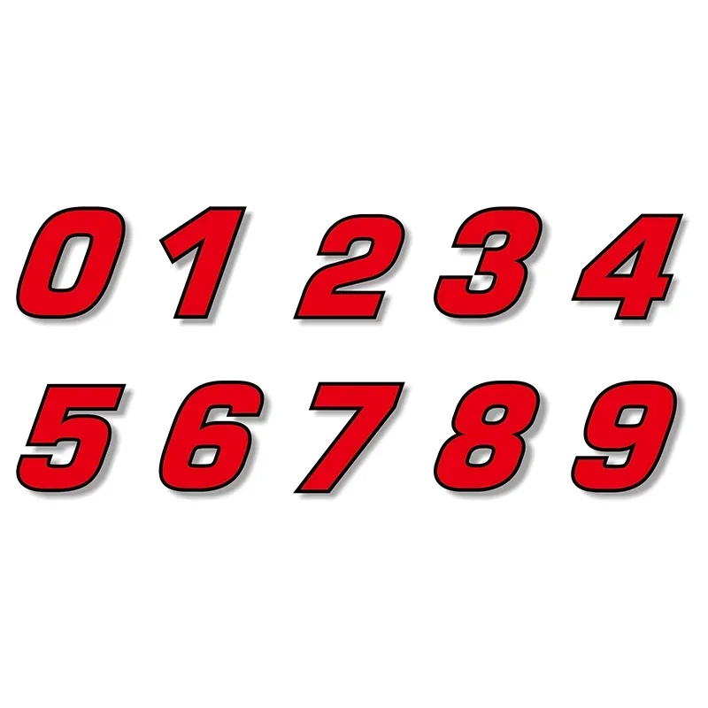 

Numbers 0-9 Stiker Mobil Pribadi (Garis Merah) Quare Font Nomor Balap Stiker Nomor Untuk Mobil Motor Sepeda Stiker Vinil
