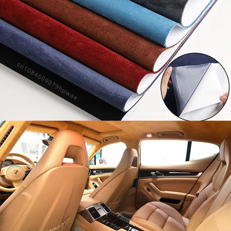 Multi-color Self-adhesive Suede Leather Patch Sofa Repair Cuttable Wear Jewelry Box Decoration Driving Seat Car Accessories