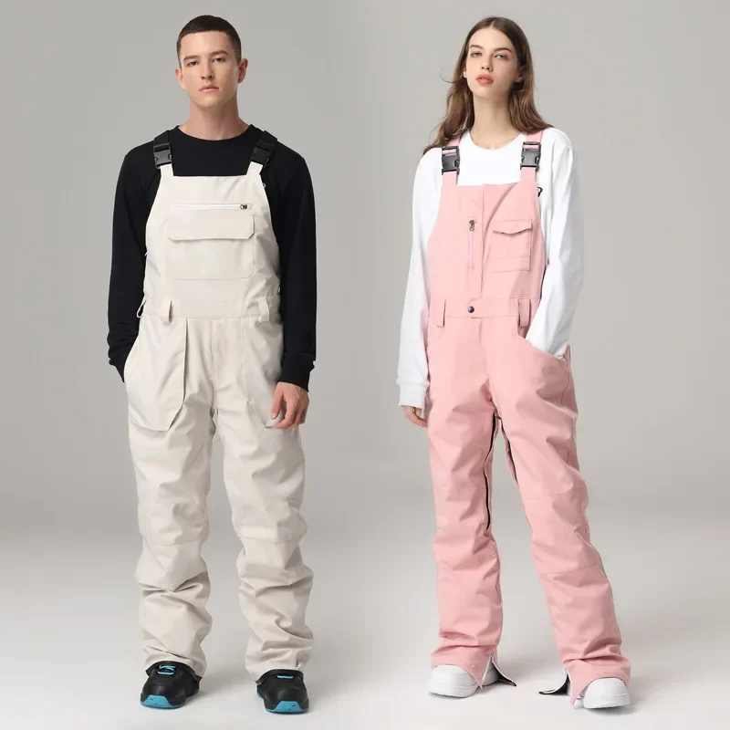 

Snow Pants Women Ski Jumpsuit Men Women Ski Bib Pants Overalls Winter Outdoor Sports Windproof Waterproof Skiing Snowboard Pants